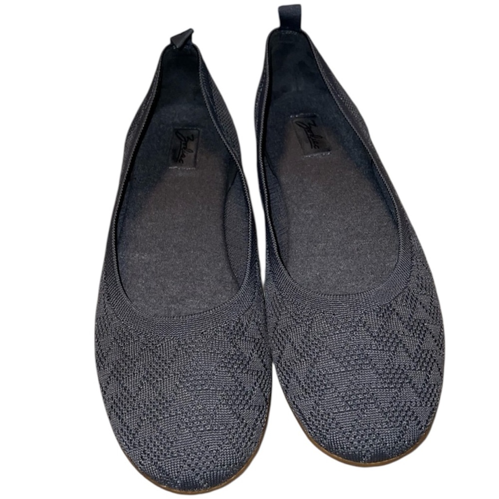 Zodiac Gray Woven Camden Ballet Flats Sz 10